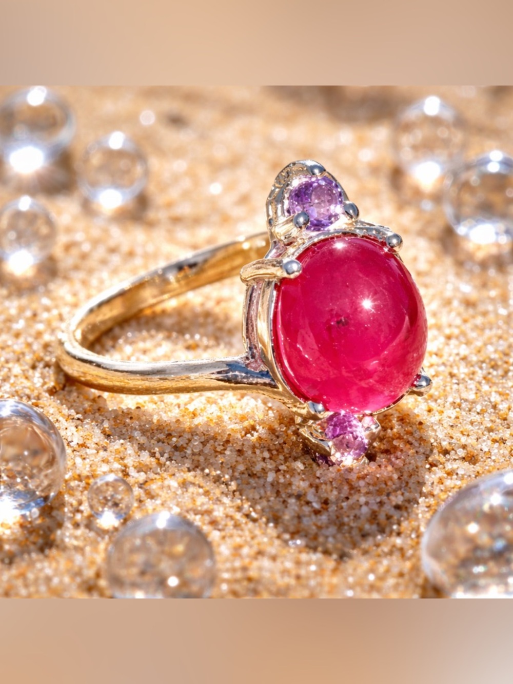 Ruby & Amethyst Ring - Picture 7 of 11